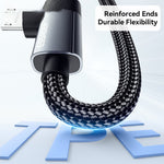 ESSAGER 2m USB-A to USB-C  /  Micro 480Mbps Data Sync Cord 7A 100W Fast Charging Cable