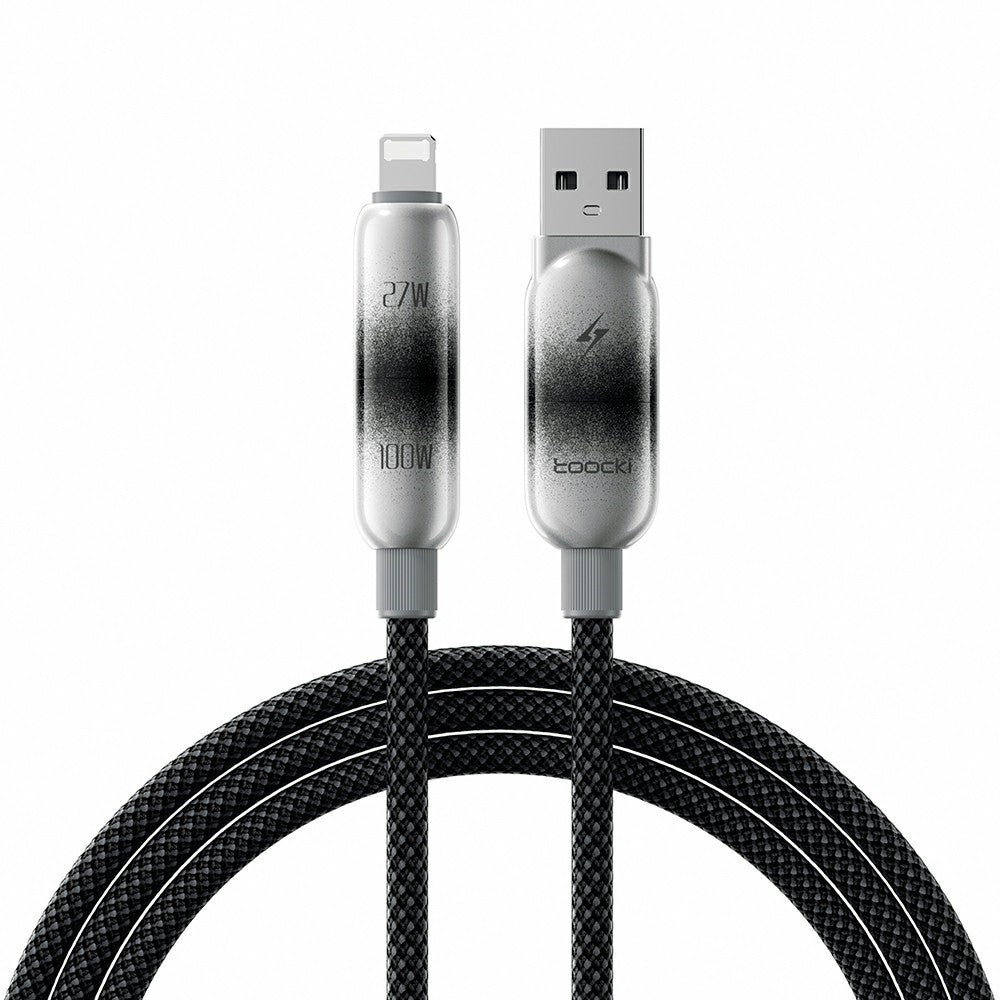 TOOCKI X118C2 1,2 m USB-A / USB-C til USB-C / iP 480 Mbps datakabel PD 100 W hurtigopladningskabel med E-Marker-chip til bærbar computer/telefon