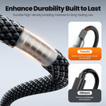 TOOCKI X118C2 1,2 m USB-A / USB-C til USB-C / iP 480 Mbps datakabel PD 100 W hurtigopladningskabel med E-Marker-chip til bærbar computer/telefon