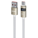 WEKOME WDC-103 1.2m 66W USB A to Type-C Cable with Digital Display 480Mbps Data Transfer Cable with Smart Chip Protection