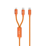 BUDI DC271TTL15C 1,5 m USB-C til USB-C / iP nylonflettet datakabel 100W hurtigopladningskabel