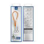 DUX DUCIS 60W Type-C To Type-C 30cm  LCBA Series 60W Type-C To Type-C 30cm Zinc Alloy Silicone Lanyard Cable