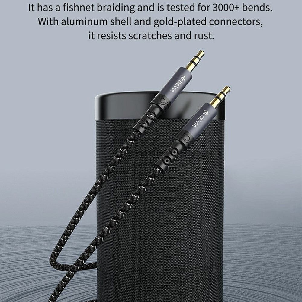 DEVIA EC618 1m Ipure Series 3.5mm Audio Cable Clear Sound Braided Nylon Audio Cable