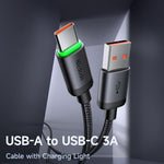 MCDODO CA-3961 3m USB-A to USB-C Cable with Charging Light, 3A Fast Charging Data Transfer Cord
