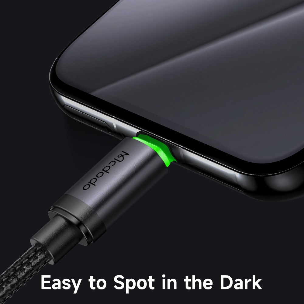MCDODO CA-3961 3m USB-A to USB-C Cable with Charging Light, 3A Fast Charging Data Transfer Cord