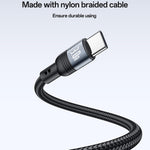 YESIDO CA203 USB-A / USB-C til iP / USB-C / Micro Hurtigopladningskabel Flettet Opladerkabel til iPhone Samsung Huawei Xiaomi