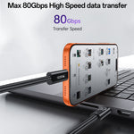 YESIDO CA211 Thunderbolt 5 USB-C to USB-C Cable 80Gbps 240W Fast Charging 16K Video Cable