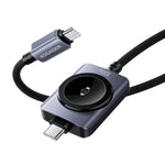 ESSAGER 2 in 1 100W Fast Charging Type-C to Type-C + Magnetic Wireless Charger for Apple Watch with 1m Cable