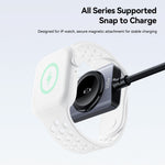 ESSAGER 2 in 1 100W Fast Charging Type-C to Type-C + Magnetic Wireless Charger for Apple Watch with 1m Cable