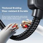ESSAGER 4 in 1 Cable Type-C to 2 Type-C Micro iP (5-14) 3A Fast Charging Cable 16cm