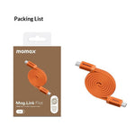 MOMAX DC88 1m 100W USB-C til USB-C Magnetisk Flettet Kabel Fladt Lade- og Datakabel til MacBook iPhone Huawei iPad Samsung