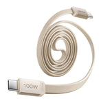 MOMAX DC88 1m 100W USB-C til USB-C Magnetisk Flettet Kabel Fladt Lade- og Datakabel til MacBook iPhone Huawei iPad Samsung