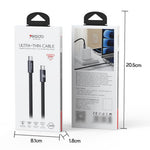 YESIDO CA206 1.2m USB-C to USB-C Cable PD 60W Fast Charging Braided Flat Data Cable