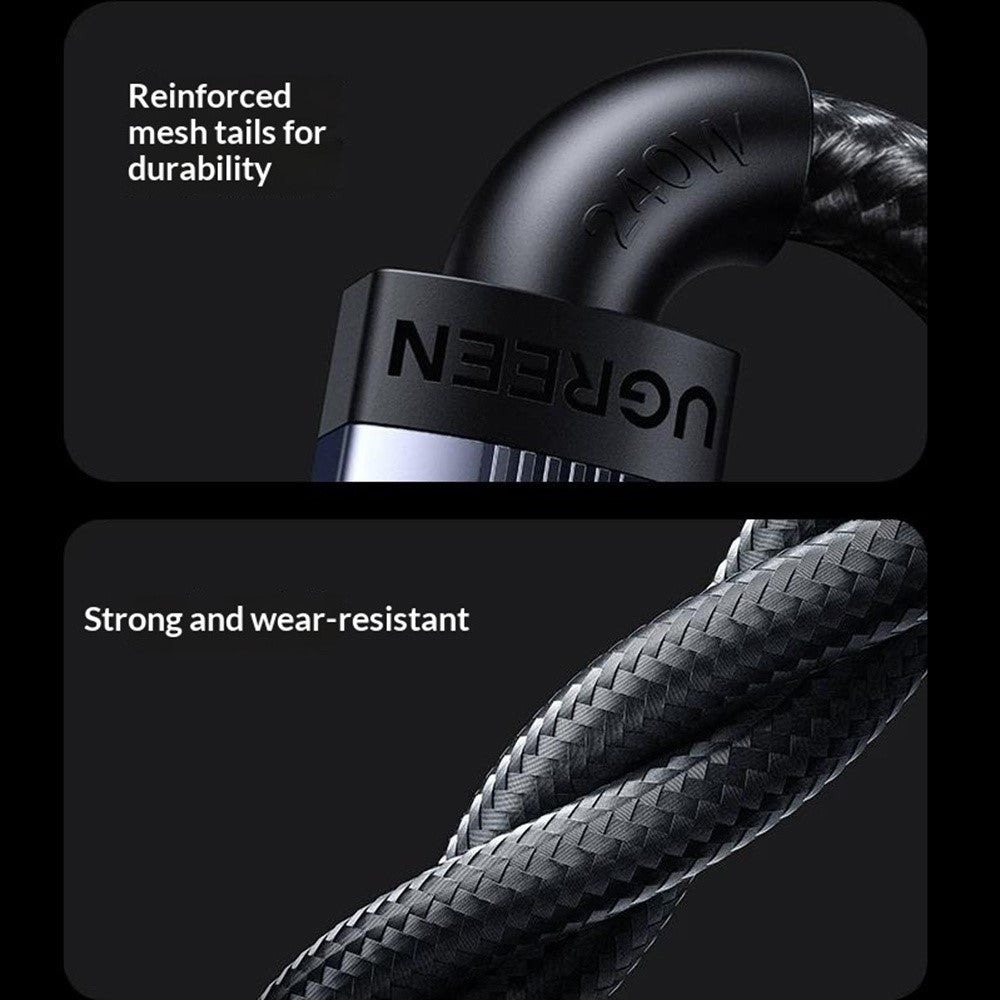 UGREEN L532 65907 1m USB-C to USB-C Cable PD 3.1 240W Fast Charging Nylon Braided Data Cable