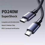 UGREEN L532 65907 1m USB-C to USB-C Cable PD 3.1 240W Fast Charging Nylon Braided Data Cable