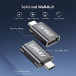 ENKAY ENK-AT131 2 st USB-C hane till USB-A 3.2 hona adapter 10 Gbps 60W snabbladdningskonverterare i zinklegering OTG