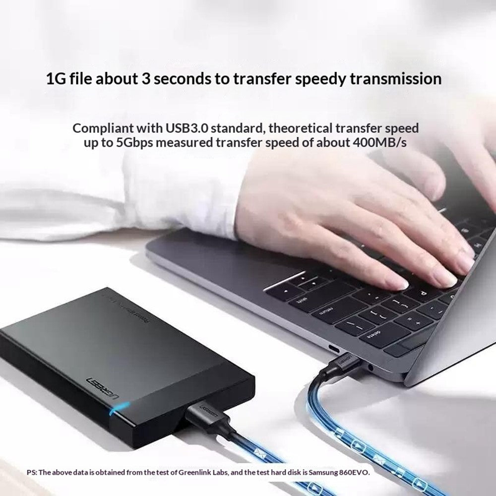 UGREEN 90995 25cm Type-C to Micro-B USB 3.0 Cable 3A Fast Charging 5Gbps Data Transfer Wire for External Hard Drive
