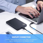 UGREEN 90996 50 cm Type-C til Micro-B USB 3.0-kabel 3A hurtigopladning 5 Gbps dataoverførselsledning til ekstern harddisk