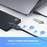 UGREEN 90996 50 cm Type-C til Micro-B USB 3.0-kabel 3A hurtigopladning 5 Gbps dataoverførselsledning til ekstern harddisk