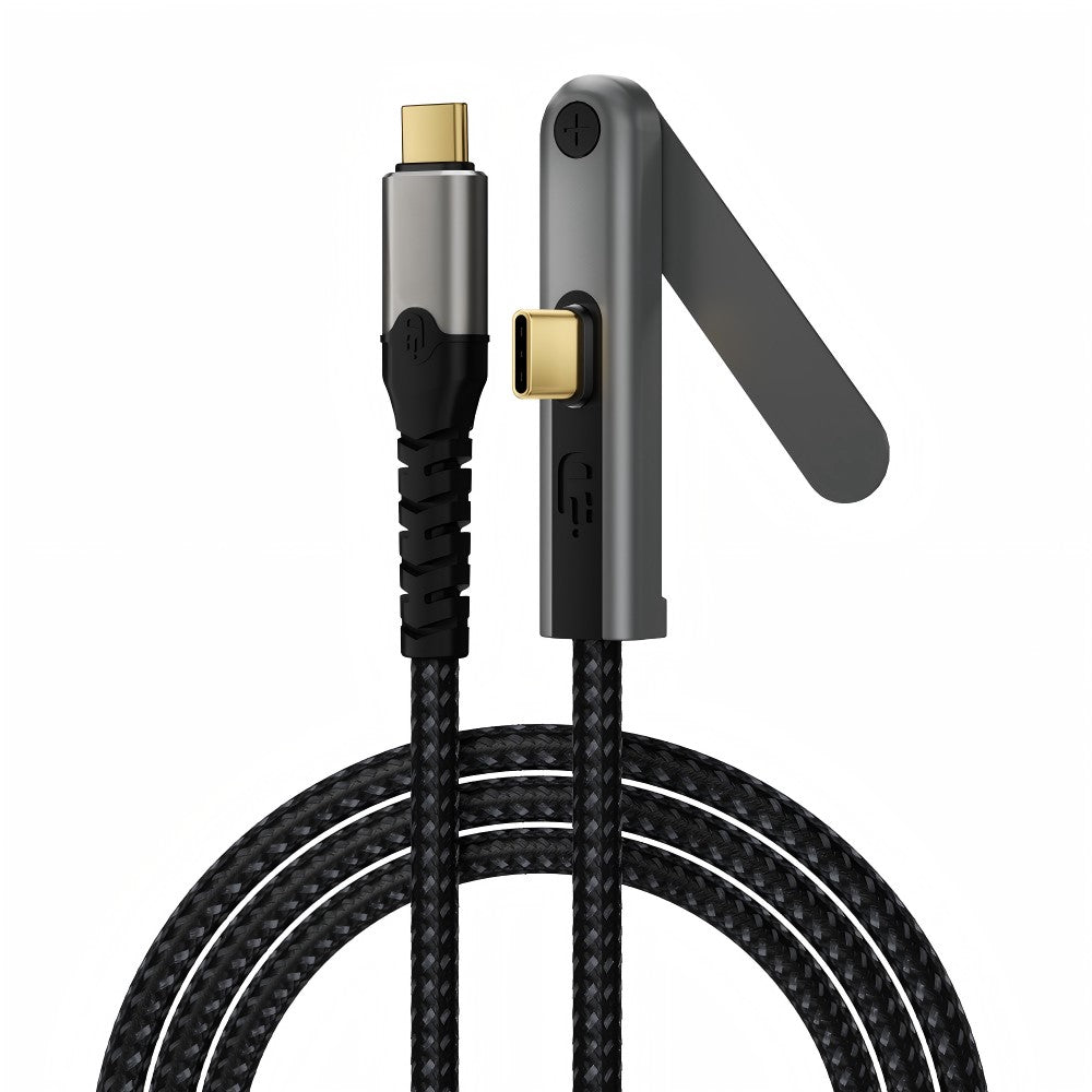 2m USB-C 3.2 Cable with Foldable Stand 4K / 60Hz 20Gbps Data Transfer PD 100W Fast Charging Wire for Phone Tablet