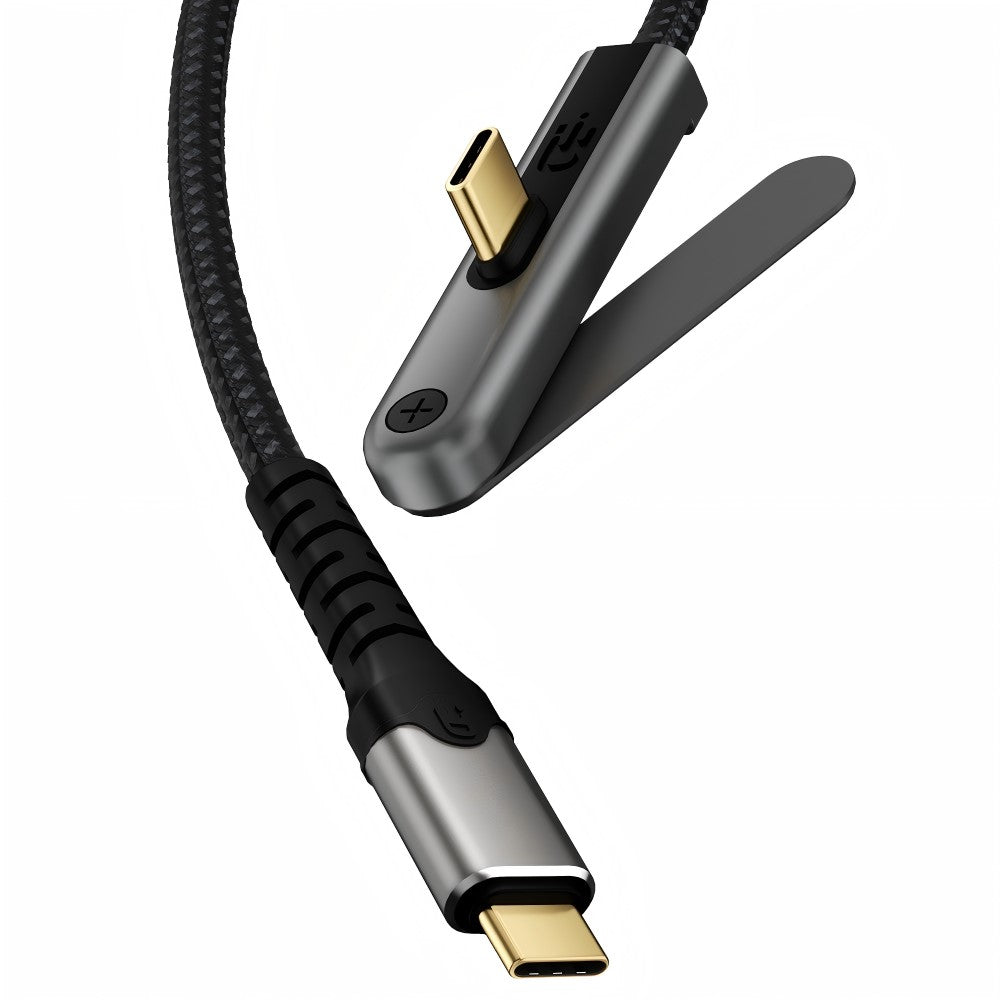 2m USB-C 3.2 Cable with Foldable Stand 4K / 60Hz 20Gbps Data Transfer PD 100W Fast Charging Wire for Phone Tablet