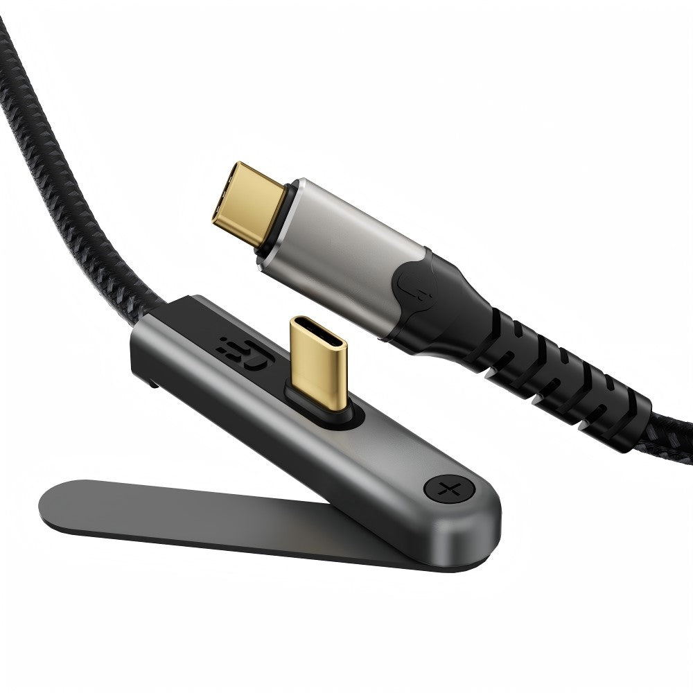 2m USB-C 3.2 Cable with Foldable Stand 4K / 60Hz 20Gbps Data Transfer PD 100W Fast Charging Wire for Phone Tablet