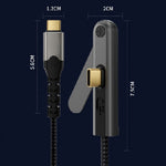 2m USB-C 3.2 Cable with Foldable Stand 4K / 60Hz 20Gbps Data Transfer PD 100W Fast Charging Wire for Phone Tablet