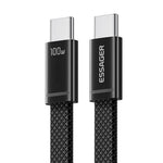 ESSAGER ES-X85 1m USB-C to USB-C Cable 100W PD Fast Charging 480Mbps Transfer Data Cable