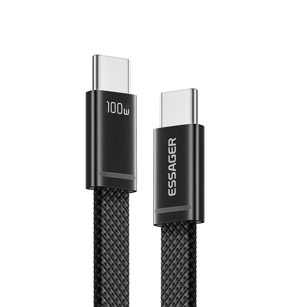 ESSAGER ES-X85 1m USB-C to USB-C Cable 100W PD Fast Charging 480Mbps Transfer Data Cable