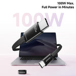 ESSAGER ES-X85 1m USB-C to USB-C Cable 100W PD Fast Charging 480Mbps Transfer Data Cable
