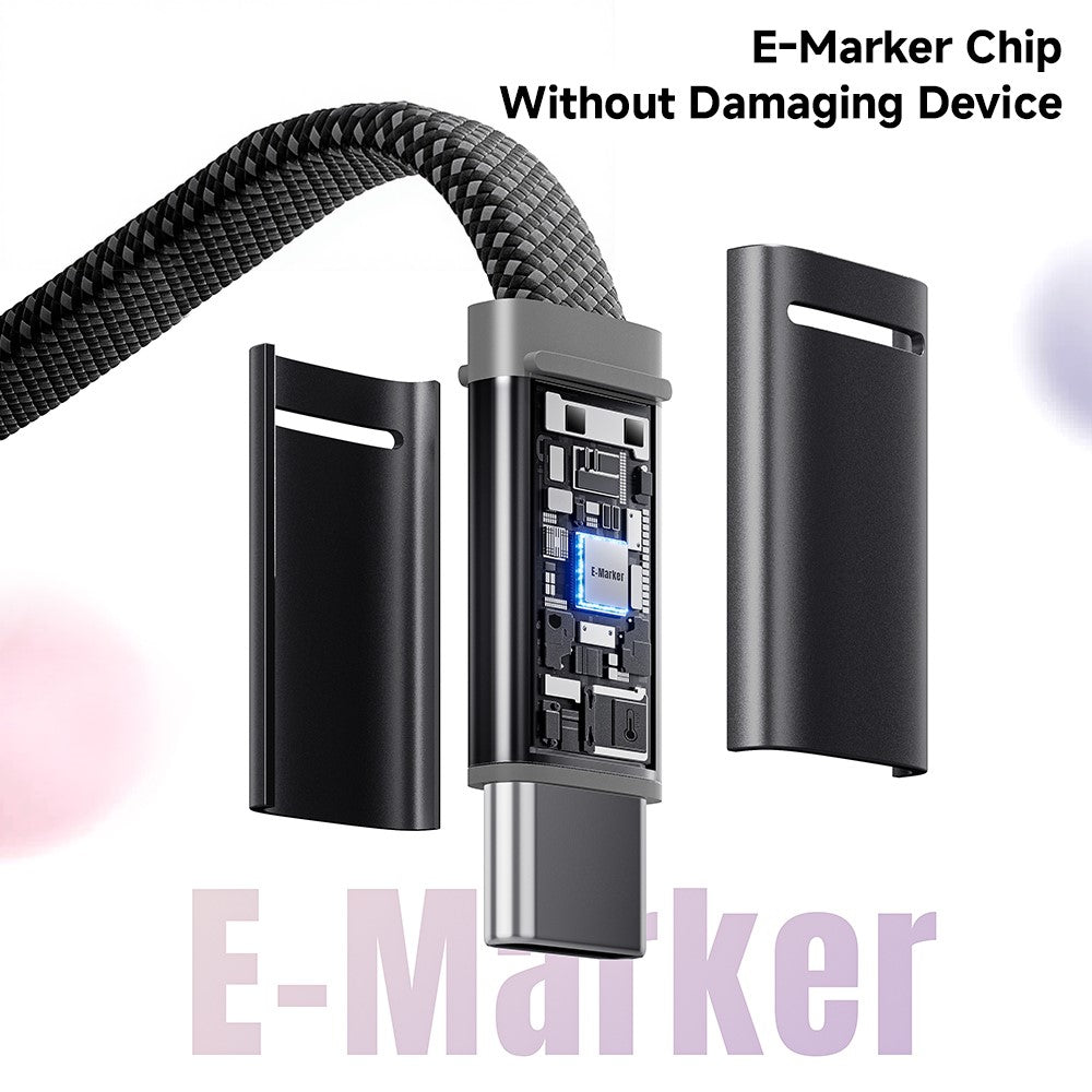 ESSAGER ES-X85 1m USB-C to USB-C Cable 100W PD Fast Charging 480Mbps Transfer Data Cable