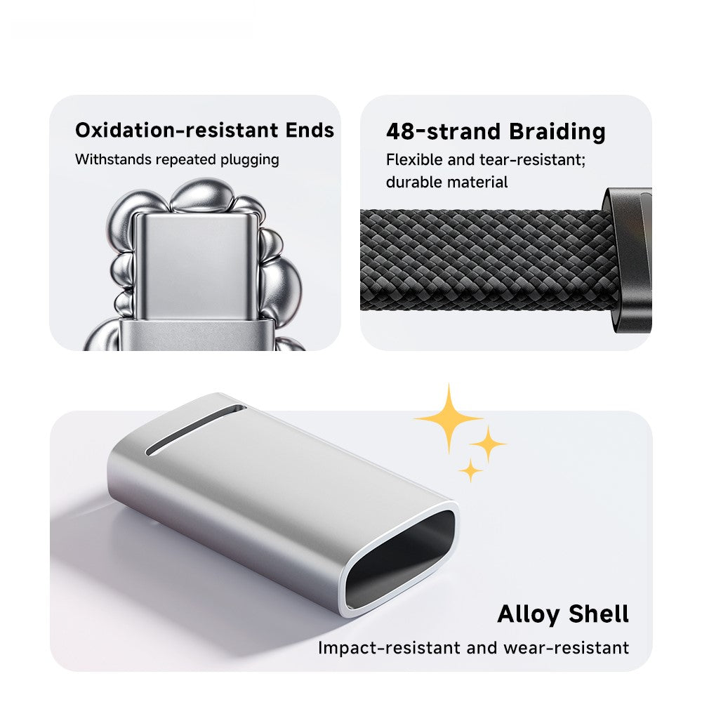 ESSAGER ES-X85 1m USB-C to USB-C Cable 100W PD Fast Charging 480Mbps Transfer Data Cable