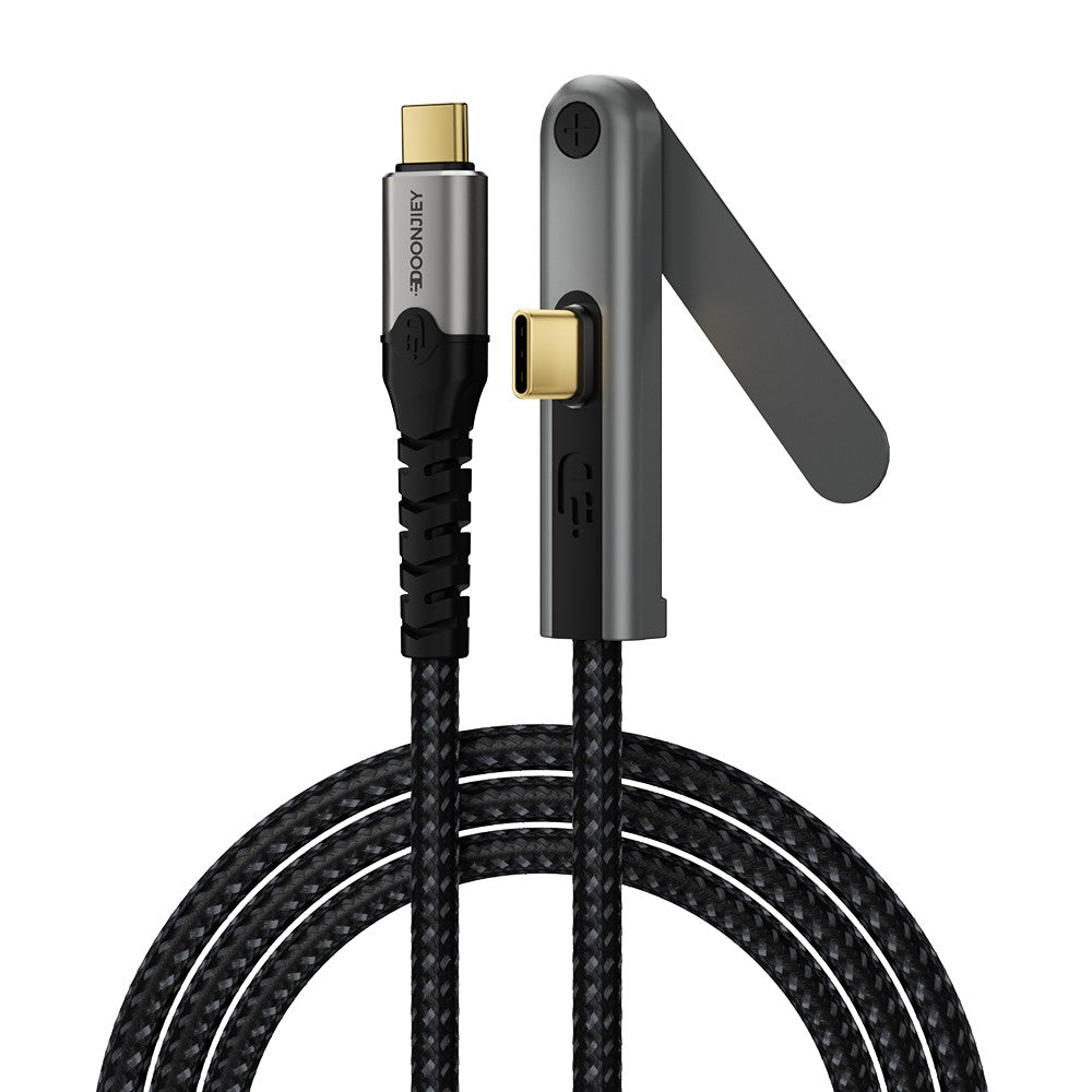 DOONJIEY 2m USB-C til USB-C Kabel PD 100W Hurtigopladning 4K / 60Hz 20Gbps Datakabel med Telefonstander