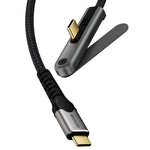 DOONJIEY 2m USB-C til USB-C Kabel PD 100W Hurtigopladning 4K / 60Hz 20Gbps Datakabel med Telefonstander