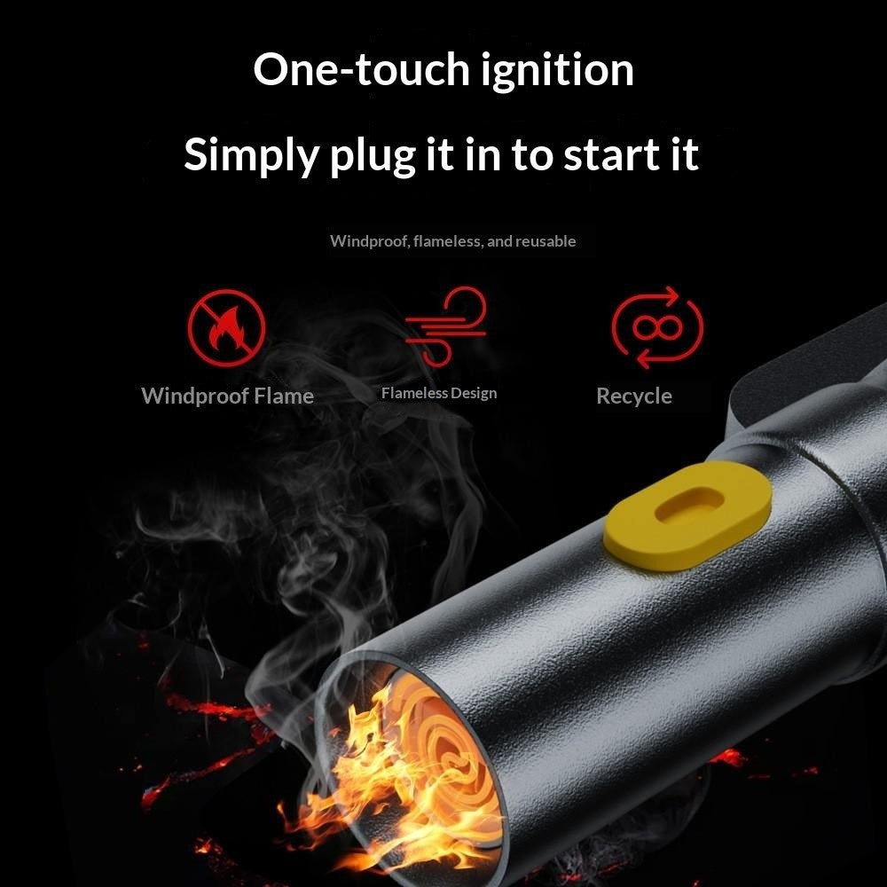 JX4 / 1-01 22cm 240W USB-C Cable with Hidden Blade Lighter Portable 4-in-1 Multifunctional Charging Data Cable for Outdoor Emergency