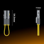 JX4 / 1-01 22cm 240W USB-C Cable with Hidden Blade Lighter Portable 4-in-1 Multifunctional Charging Data Cable for Outdoor Emergency