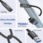 ENKAY ENK-AT136 15 cm 10 Gbps 60 W USB 3.2 Type-C hun til USB-A han adapterkabel