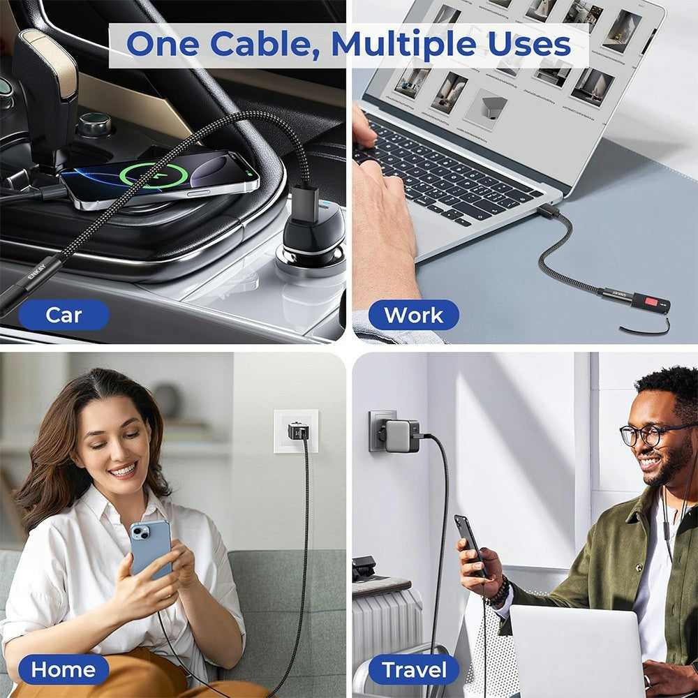 ENKAY ENK-AT136 15 cm 10 Gbps 60 W USB 3.2 Type-C hun til USB-A han adapterkabel