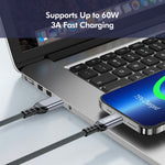 ENKAY 1.5m USB 3.2 Gen2 USB-A to USB-C Cable 60W Fast Charging 10Gbps High Speed Data Cable