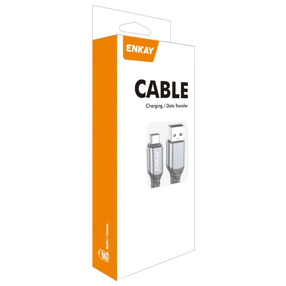 ENKAY 1.5m USB 3.2 Gen2 USB-A to USB-C Cable 60W Fast Charging 10Gbps High Speed Data Cable