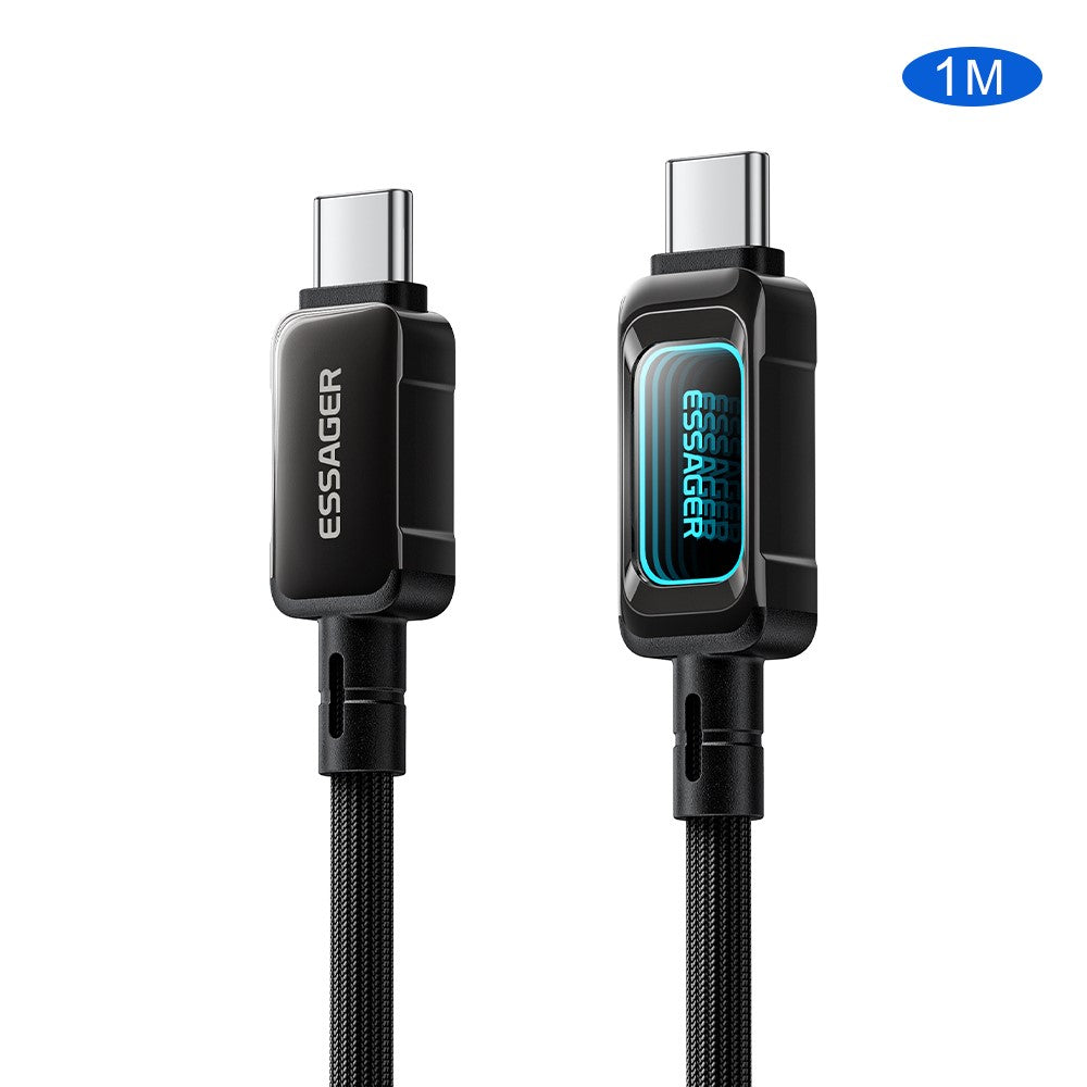 ESSAGER ES-X87 1m Type-C to Type-C Cable 100W Fast Charging Braided Data Cable