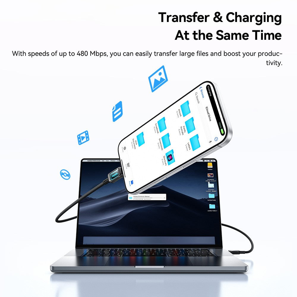 ESSAGER ES-X87 1m Type-C to Type-C Cable 100W Fast Charging Braided Data Cable