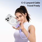 ESSAGER ES-X83 Type-C to Type-C 60W Lanyard Cable 2 in 1 Portable Charging Data Cable for Phone