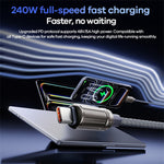 REMAX CB59 Armor 1.2m 240W Zinc Alloy Braided USB-C to USB-C Cable for MacBook Laptop Tablet