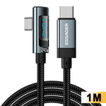 ESSAGER 1m 240W Fast Charging Digital Display 90-Degree USB-C to USB-C Data Cable