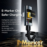 ESSAGER 1m 240W Fast Charging Digital Display 90-Degree USB-C to USB-C Data Cable