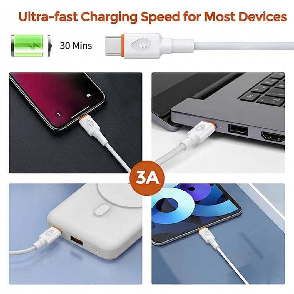 D-POWER 2002 2m USB to Type-C Cable 3A Fast Charging Data Sync TPE Wire