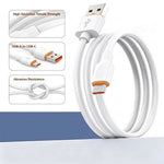 D-POWER 6005 1m 3A Fast Charging Cable USB to Type-C TPE Data Sync Wire