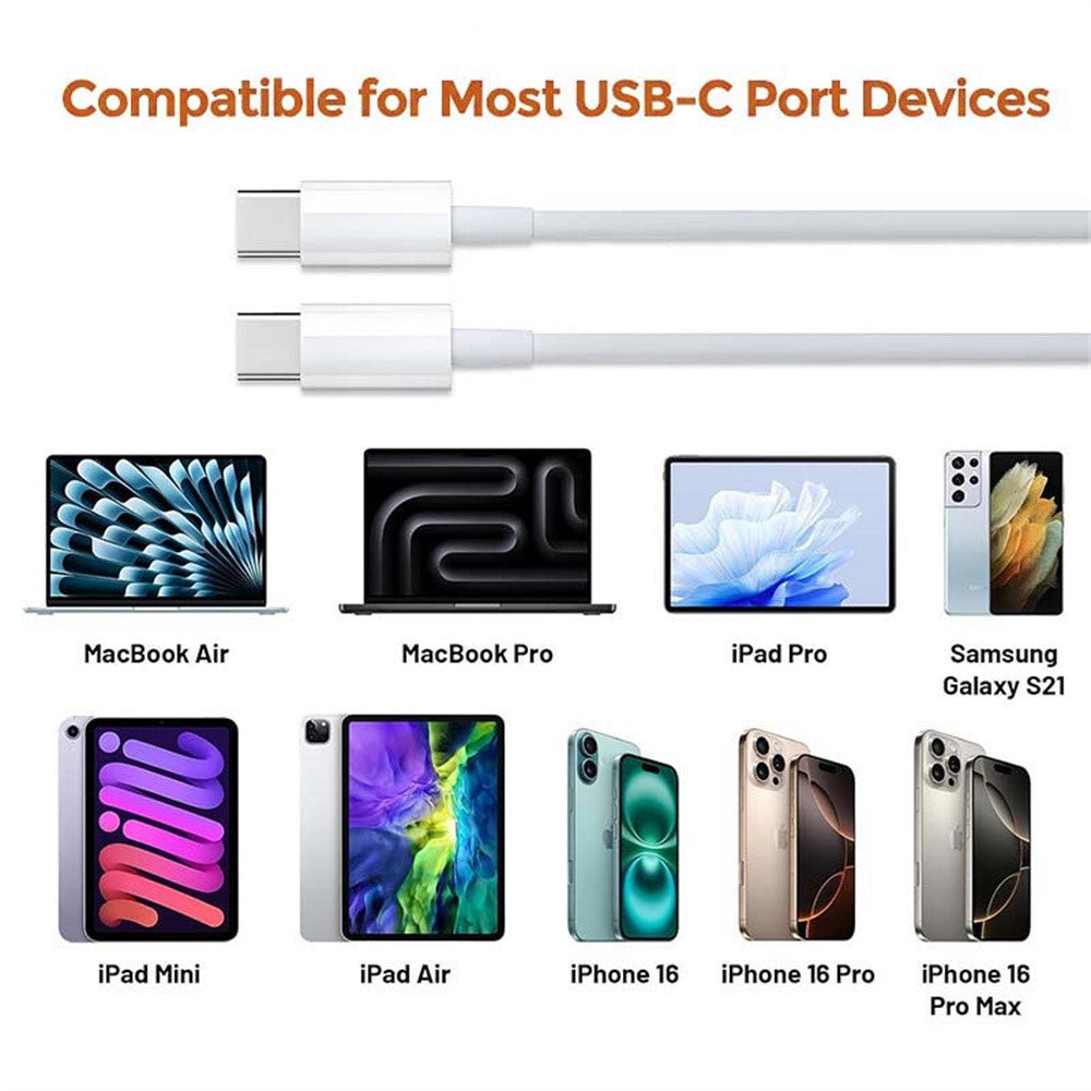 D-POWER 9000 1m 3A Fast Charging TPE Cable Type-C to Type-C High Speed Data Sync
