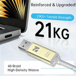 NCC 2m 4 in 1 Universal Charging Cable Braided Aluminum Alloy 65W PD Fast Charge Data Transfer Cord for iPhone iPad Android